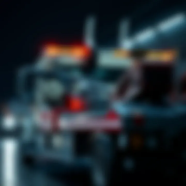 Operational mechanisms of a tow truck in action