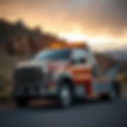 Tow truck with trailer showcasing design and functionality