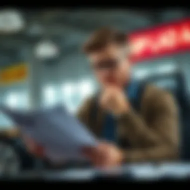 A thoughtful person reviewing financial documents