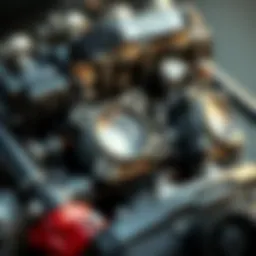 Close-up of Arctic Cat 90 carburetor components highlighting design intricacies