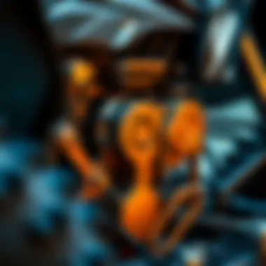 Detailed ATV Engine Engineering Close-up of ATV engine showcasing engineering and design