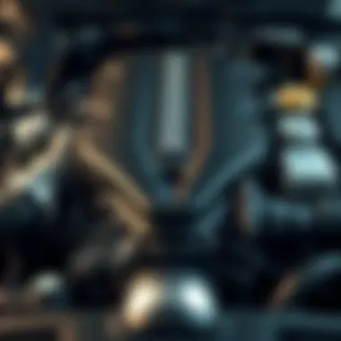 Components of a Car Engine Detailed view of a car engine highlighting various components
