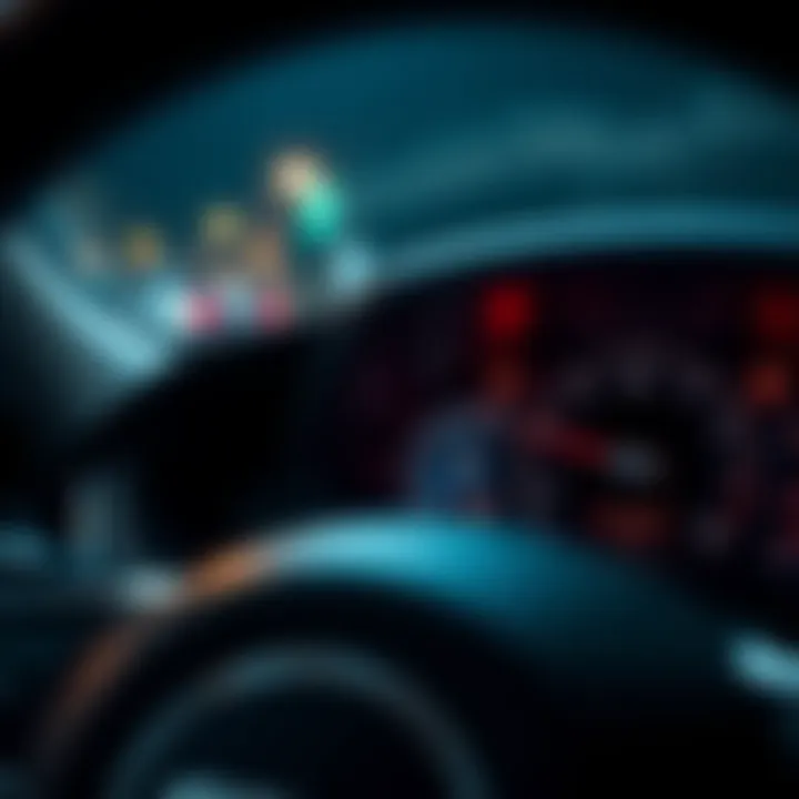 A close-up of a vehicle's dashboard highlighting wear and tear from fleet usage.