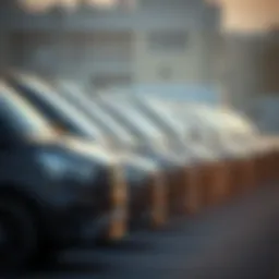 A fleet of vehicles parked together, showcasing their commercial use.