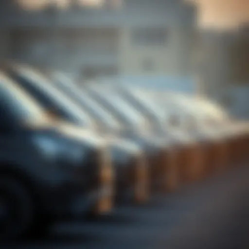 A fleet of vehicles parked together, showcasing their commercial use.