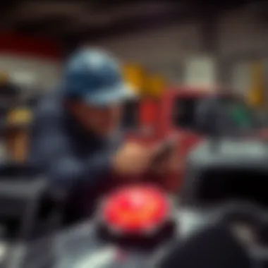 Expert diagnosing issues with the fuel shut off knob Mechanic troubleshooting the Grizzly 660 fuel shut off knob