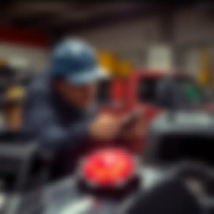 Expert diagnosing issues with the fuel shut off knob Mechanic troubleshooting the Grizzly 660 fuel shut off knob