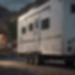 Detailed view of a Jayco trailer showing VIN location