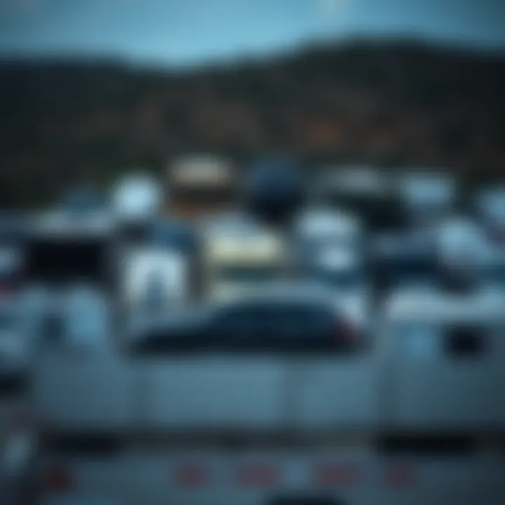 A diverse range of trailers displayed for valuation