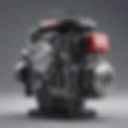 Detailed schematic of Nissan boat motor components