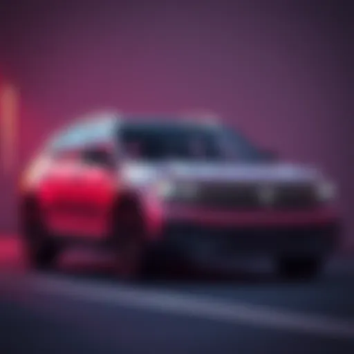 Sleek exterior design of the VW Atlas Cross Sport showcasing its sporty stance