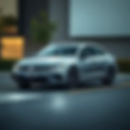 Sleek exterior design of the VW CC R-Line showcasing its aerodynamic lines